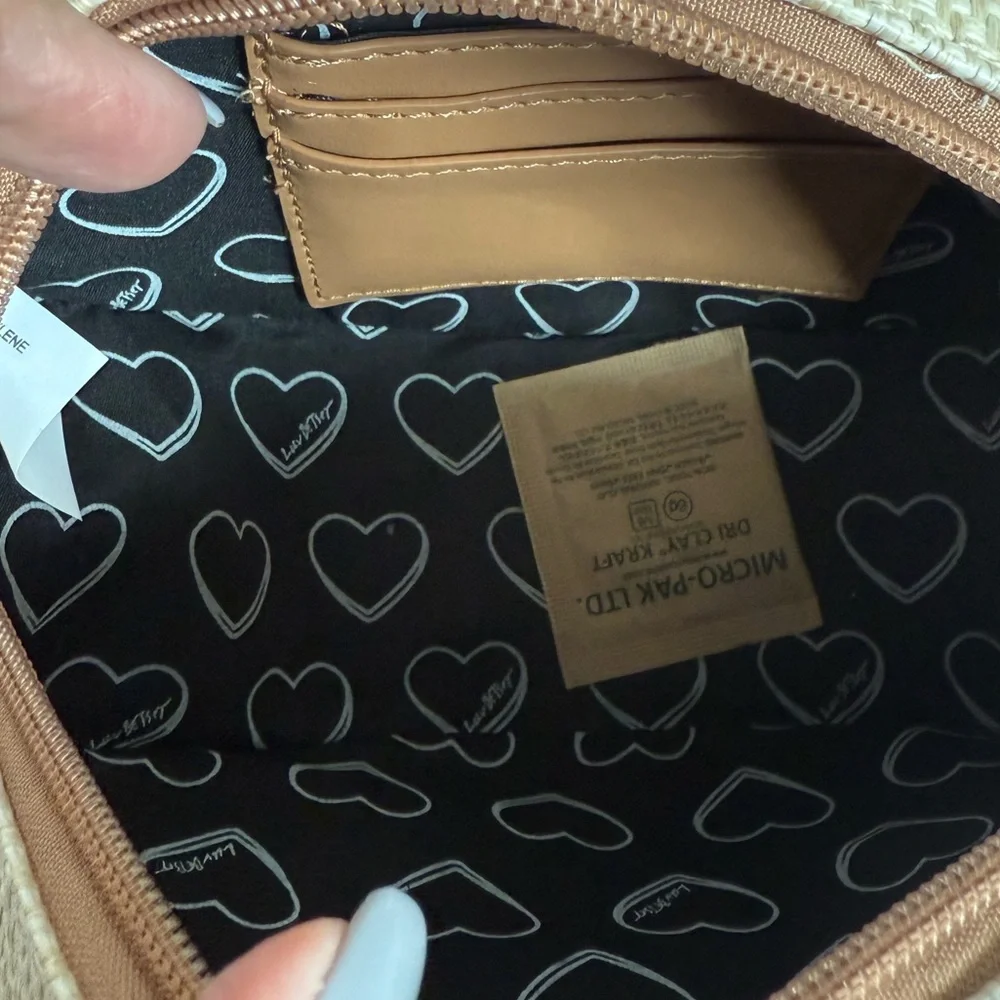 Betsey Johnson Beige Fish-Shaped Crossbody with Brown Trim